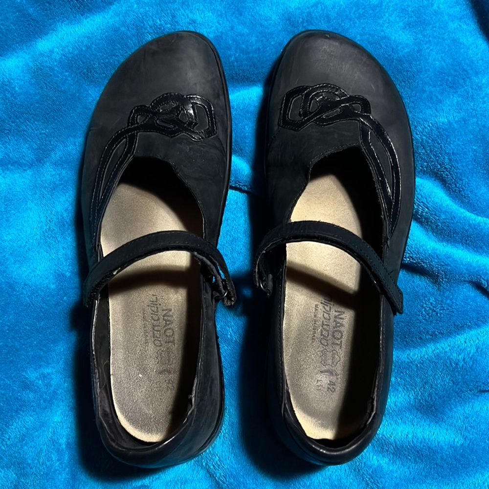 Naot shoes, Bluegill style, size 42, matte black